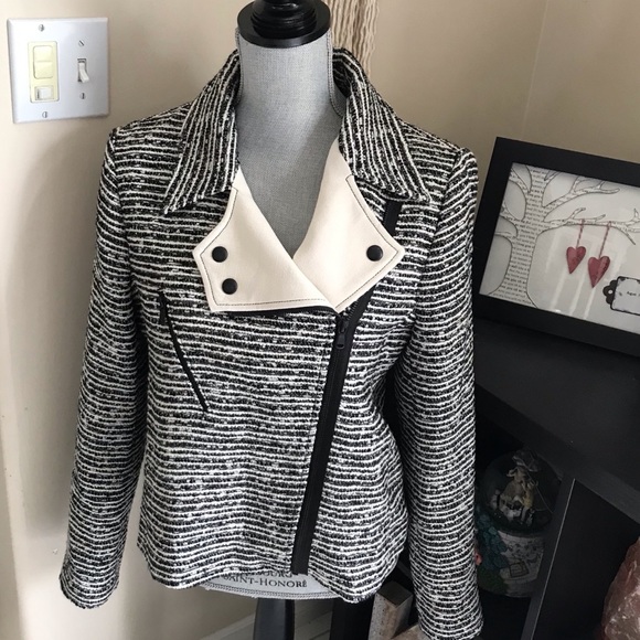 Zara Jackets & Blazers - Zara Woman Bouclé Moto Jacket
